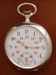 Antique Omega Silver Open Face P/W Swiss 1912