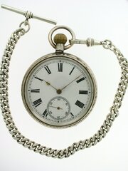 MOERIS Silver 925 Open Face Pocket Watch 1908