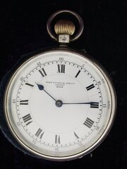Silver English Military Hallmark Pocket Watch 1935