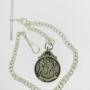 Silver Football Interest Fob 1918 on Silver Chain 