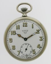 Unique Swedish Military Steel Pocket Watch 1942