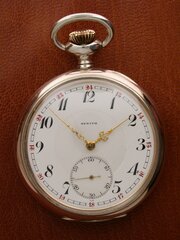 ZENITH Silver 0.800 Open Face P/W Swiss C. 1930