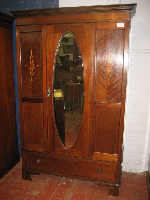 Edwardian Mahogany Inlaid Wardrobe Antiques Atlas