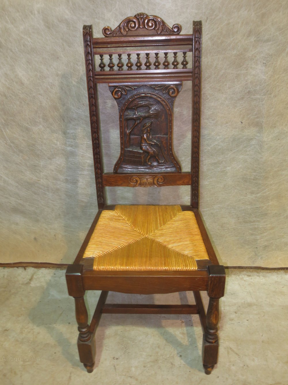 Set Of 6 French Oak Dining Chairs Antiques Atlas