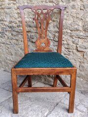 Georgian Elm Side Chair Circa 1780