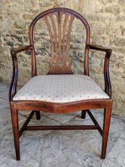 Mahogany Hepplewhite Carver Circa 1790