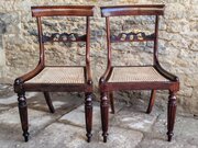 Pair of rosewood dining chairs circa 1830