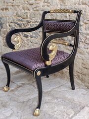 Regency Armchair/library Chair Circa 1820