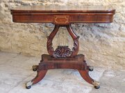 Rosewood Lyre Tea Table Circa 1820