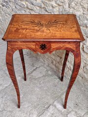 Satinwood And Kingwood Marquetry Lamp Table