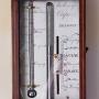 stick barometer  mahogany