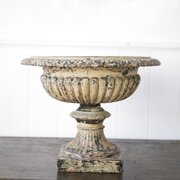 C19th Cast Iron Tazza Urn