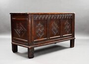 17th Century Carved Oak Coffer