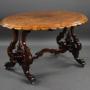 Victorian Burr Walnut Inlaid Centre Table