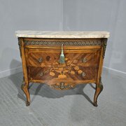 Bombe Inlaid  Walnut Commode Chest Of Drawers
