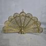 Brass Peacock Fire Screen