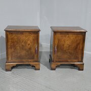 Excellent Quality Pair Burr Walnut Bedside Cabinet