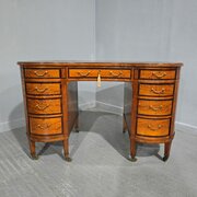 Fine English Satinwood Kidney Desk
