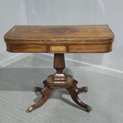 Fine Regency Brass Inlaid Card Table