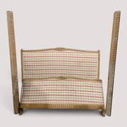 French Limed Curved Double Bed