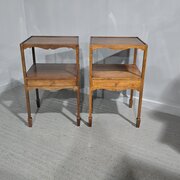 Good Pair Georgian Mahogany Night Lamp Tables