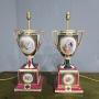 Huge Pair Vienna Table Lamps