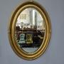 Large Victorian Oval Gilt Mirror