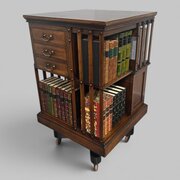 Mahogany Revolving Bookcase By Maples