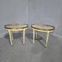 Pair French Marble Side Lamp Tables