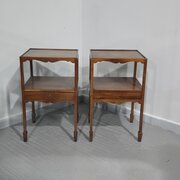 Pair Georgian Bedside Lamp Tables