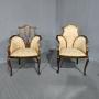 Pair Mahogany Art Noveau Side Chairs