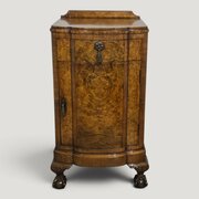 Small Burr Walnut Queen Anne Side Cabinet