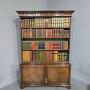 Super Mahogany Open Bookcase on Cupboard