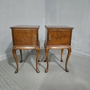 Super Pair Queen Anne Bedside Cabinets