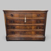 Superb French Walnut Commode Chest Of Drawers