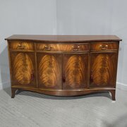 Superb Serpentine Mahogany Sideboard