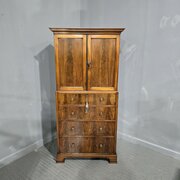 Top Quality Mahogany Linen Press Of Small Proporti