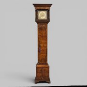 Very Pretty Burr Walnut Grandaughter Longcase Cloc