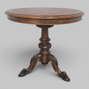 Victorian Walnut Swivel Library Table