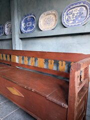 Huge Box Bench In Original Paint 