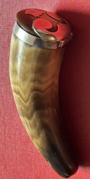 Georgian Scottish Jacobite Silver Horn Snuff Mull 