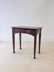 Antique Arts And Crafts Oak Side Table C.1900