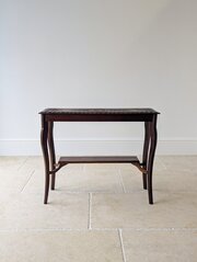 Antique Carved Oak Side Table C.1900