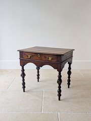 Antique Early 18th Century Oak Side Table C.1710