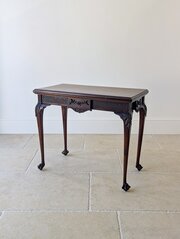 Antique Edwardian Mahogany Fold-Over Card Table