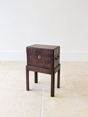 Antique Georgian Mahogany Cellarette On Stand
