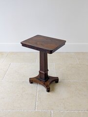 Antique Regency Rosewood Pedestal Occasional Table