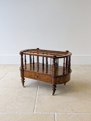 Antique Victorian Burr Walnut Canterbury C.1870