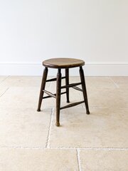 Antique Victorian Elm & Beech Country Stool C.1890