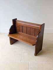 Antique Victorian Pitch Pine Pew C.1890
